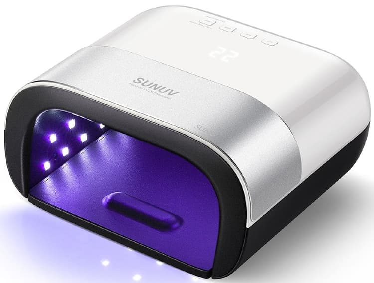 Лампа для наращивания SUN 3 24/48 Ватт (таймер 10/30/60/99) с кварц. диодами цв.серебристо-белый #