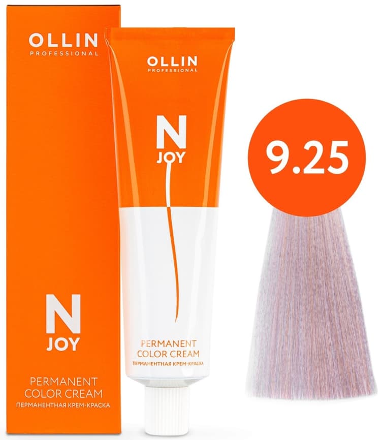 OLLIN "N-JOY"  9/25 – блондин фиолетово-махагоновый, перманентная крем-краска для волос 100мл