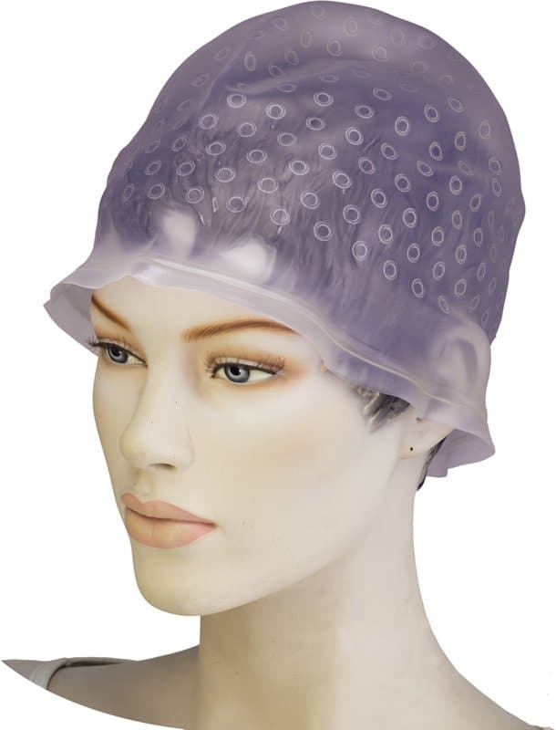 Шапка для мелирования силиконовая с крючком, белая