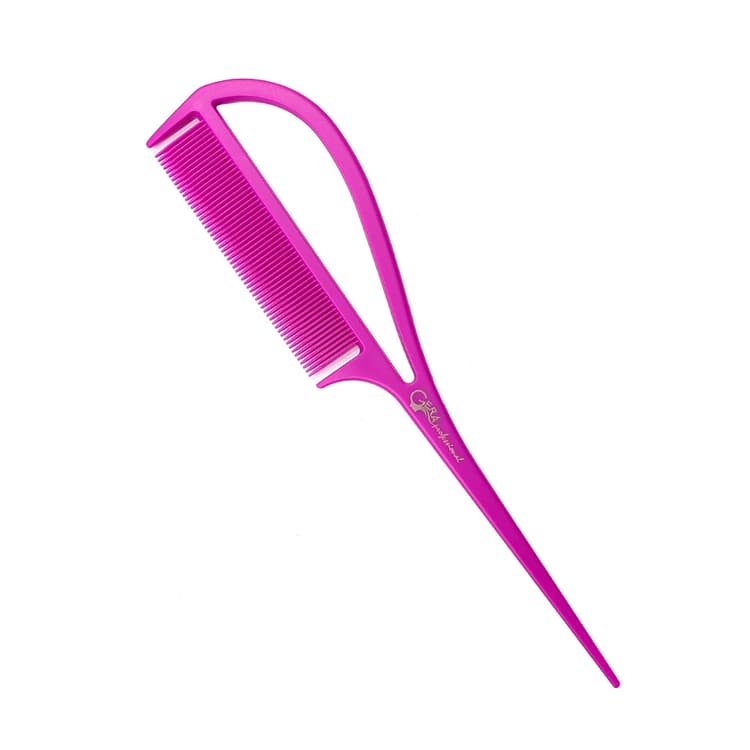 Gera Professional Расческа для начеса "Дельфин", цвет светло-фиолетовый 
