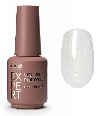 RuNail Expert Жидкий полигель с шиммером №233, 18 мл. 