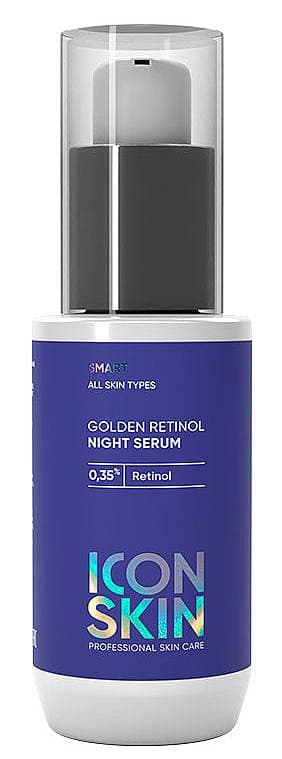 ICON SKIN SMART Ночная сыворотка на основе 0,35% ретинола для всех типов кожи GOLDEN RETINOL 30 мл