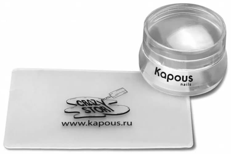 Kapous Nails Набор для стемпинга (штамп и скрапер) "Crazy story"