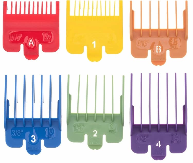 Dewal Набор насадок для машинки Neon ( 1,5 мм, 3 мм, 4,5 мм, 6мм, 10 мм, 13мм)