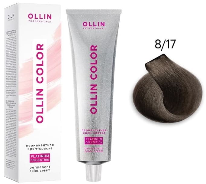 OLLIN COLOR Platinum Collection 8/17 100 мл Перманентная крем-краска для волос