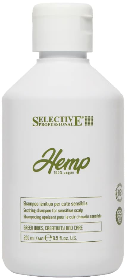 SELECTIVE HEMP Успокаивающий шампунь для чувствительной кожи головы 250 мл