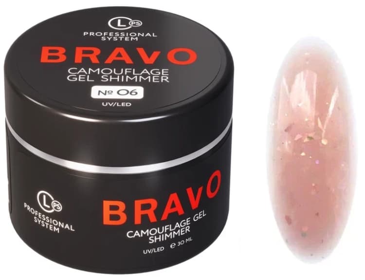 Bravo Моделирующий Camouflage Gel SHIMMER №06 30 мл