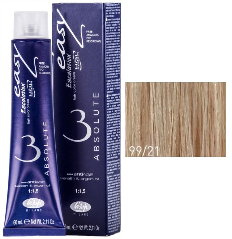 Lisap Absolute 99/21 интенсивный очень светлый блондин платиновый 60 мл