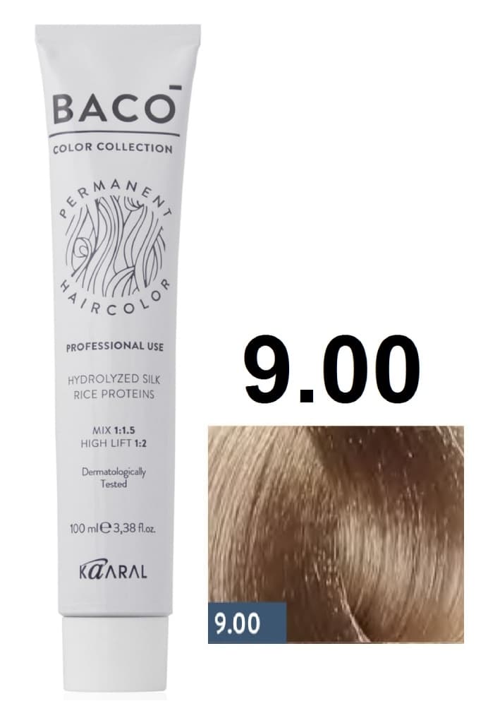KAARAL Baco color 9.00 очень светлый интенсивный блондин 100 мл