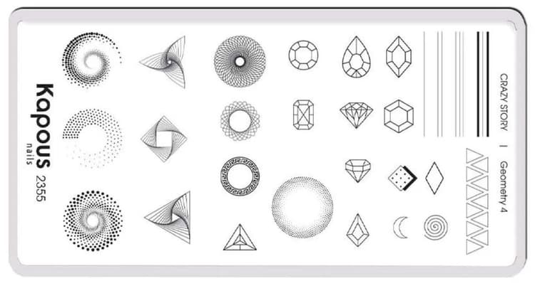 Kapous Nails Пластина для стемпинга "Crazy story" Geometry 4