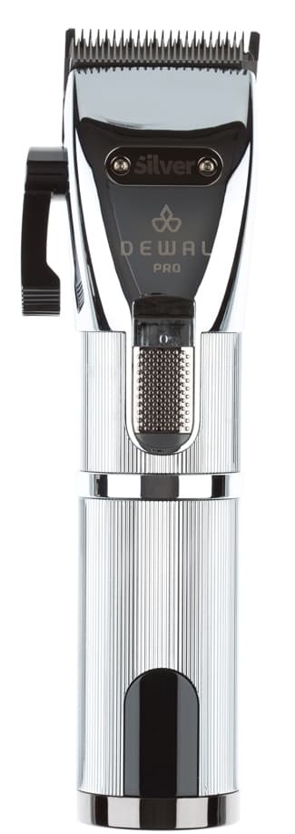 DEWAL Машинка для стрижки SILVER аккум./сеть, LED дисплей, 1 нож, 10 насадок 