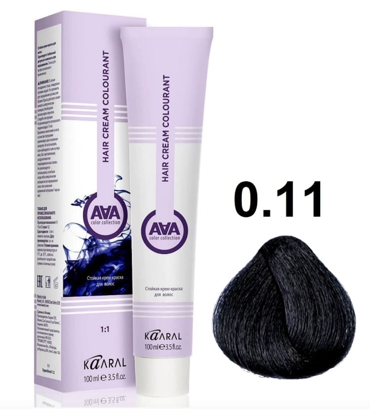 KAARAL AAA Hair crem colorant .11 синий корректор 100мл