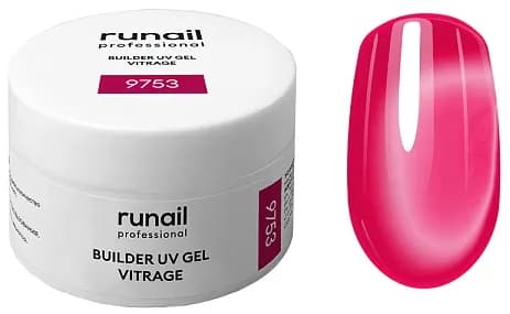 RuNail Моделирующий УФ-гель витражный BUILDER UV GEL VITRAGE, 15г №9753