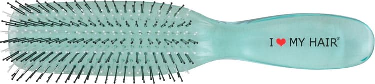 I Love My Hair РУСАЛОЧКА Щетка массаж.зеленая прозрачная мини, пластик, д/мокрых и запутанных волос