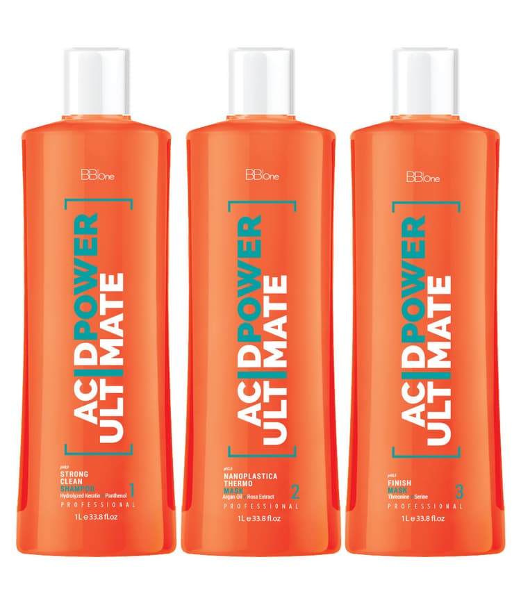 BB One Acid Power Ultimate Набор (шампунь 500 мл + реконструктор 1000 мл + маска 500 мл)