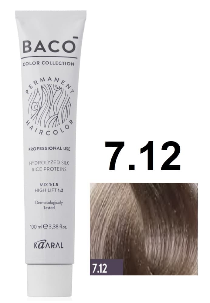 KAARAL Baco color  7.12 блондин пепельно-фиолетовый ,100 мл 