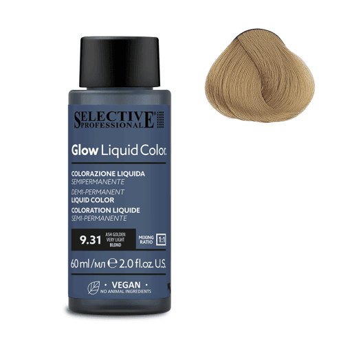 SELECTIVE Glow Liquid Color 9.31 Очень светлый блондин золотисто пепельный 60мл