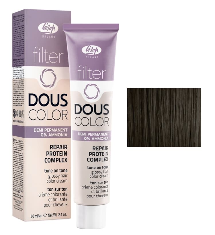 Lisap Filter Douscolor 5/2 светлый пепельно-каштановый 60 мл