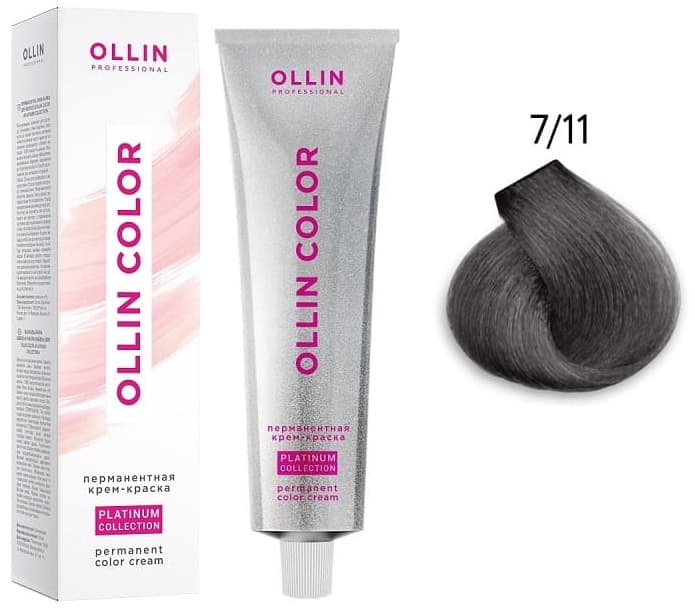 OLLIN COLOR Platinum Collection 7/11 100 мл Перманентная крем-краска для волос