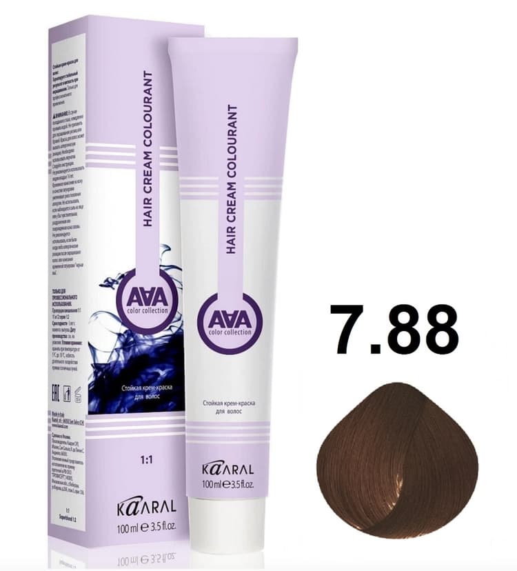 KAARAL AAA Hair crem colorant 7.88 блондин интенсивный шоколадный 100мл 