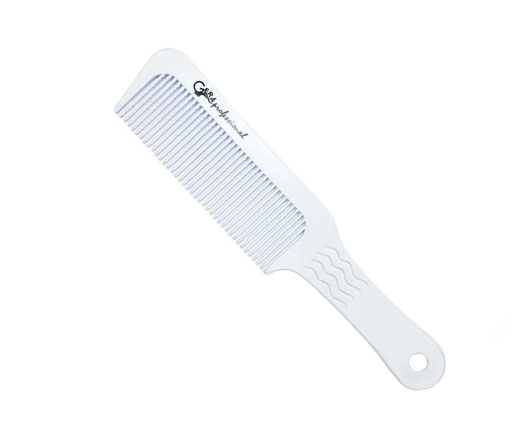 Gera Professional Расческа для стрижки машинкой, пластиковая, цвет белый 