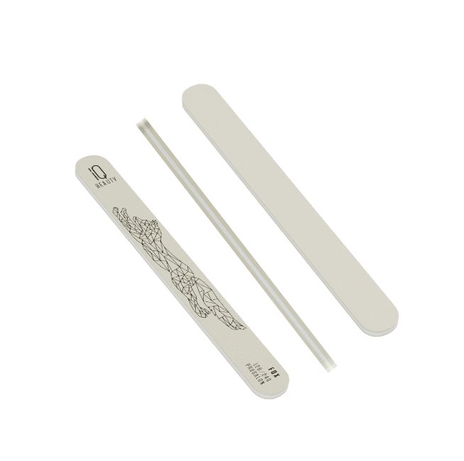 IQ BEAUTY Пилка двухсторонняя универсальная для всех видов ногтей Fox 120/240 Prosalon (Ловкая Лиса)