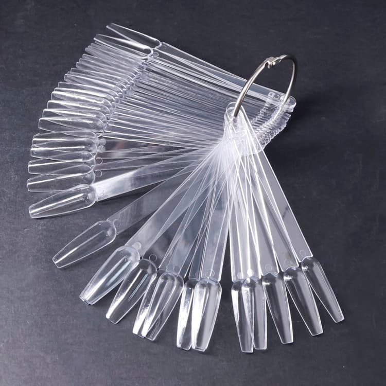 Палитра для лаков веер на кольце - Балерина прозрачный цвет (50 ногтей) 