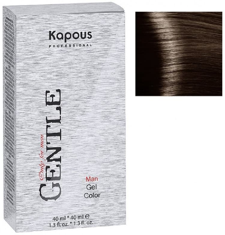Kapous Гель-краска для мужчин без аммония  "Gentlemen" № 6 светло-коричневый 40мл+40мл