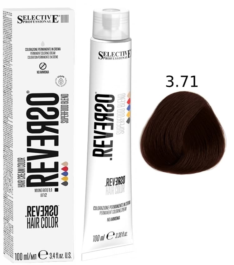 SELECTIVE Reverso Hair Color 3.71 Темно-каштановый "Асаи"