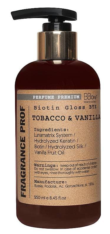 BB One Fragrance Prof Biotin Gloss BTX Парфюмированная маска-реконструктор Tobacco&Vanilla 250мл