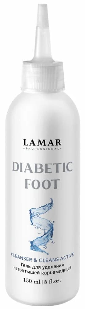 LAMAR Гель для удаления натоптышей Карбамидный DIABETIC FOOT, 150 мл