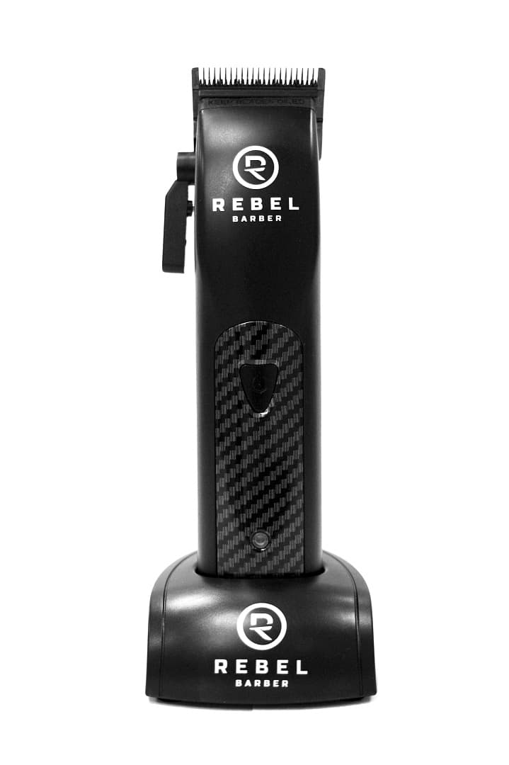 REBEL BARBER Predator Black Машинка для стрижки 10 000 об./мин, 0,3-3,3 мм, 5 насадок 