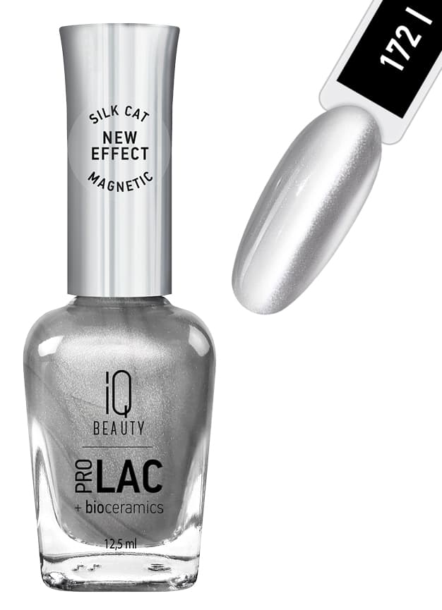 IQ BEAUTY PROLAC Лак для ногтей укрепляющий с биокерамикой 12.5 мл №172 Fashion code Chrome only