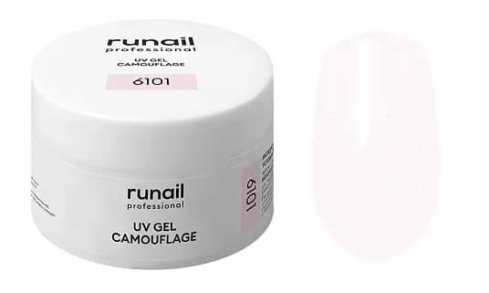 RuNail Камуфлирующий УФ-гель (цвет: фарфоровый блеск), 30 г