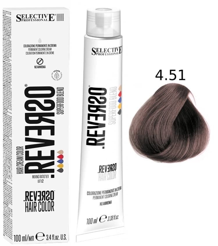 SELECTIVE Reverso Hair Color 4.51 Каштановый "Темный шоколад"