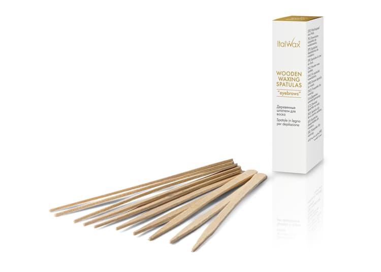 ItalWax Шпатели деревянные "Eyebrows" для коррекции бровей 50 шт/уп. 