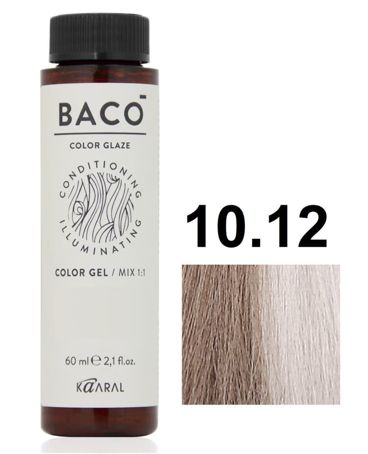 KAARAL Baco Color Glaze 10.12 очень-очень светлый блондин пепельно-фиолетовый 60 мл 