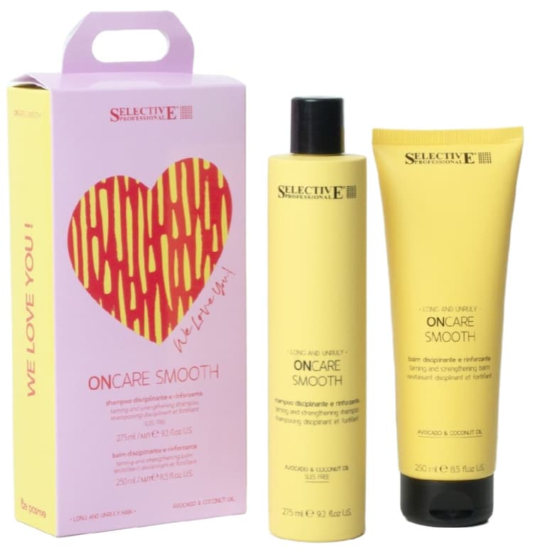 SELECTIVE ONCARE SMOOTH НАБОР We Love You (Разглаживающий шампунь 275 мл + Кондиционер 250 мл) 