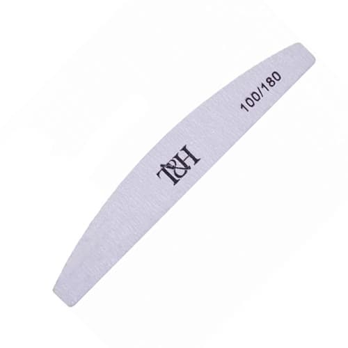 Пилка деревянная Т&Н 100/180 серая полумесяц - 20 шт/уп.