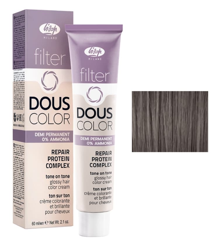 Lisap Filter Douscolor 6/28 темный пепельный блонд жемчужный 60 мл