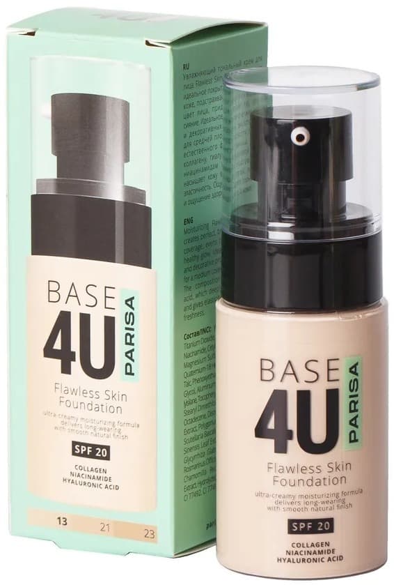 Parisa Тональный крем "Base 4U" (13 натуральный), 60 мл