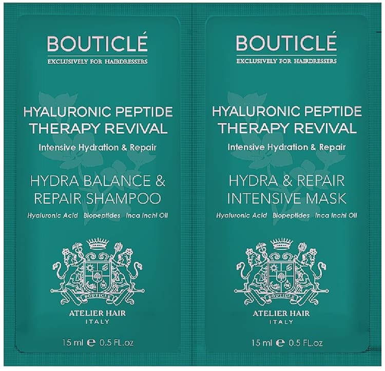 Bouticle Пробник шампунь Hydra Balance & Repair Shampoo/всстанавливающая маска 15+15мл