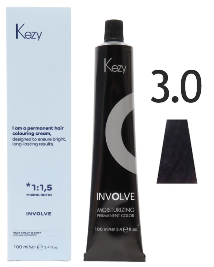 KEZY Involve color 3.0 Тёмный каштан, 100 мл. 