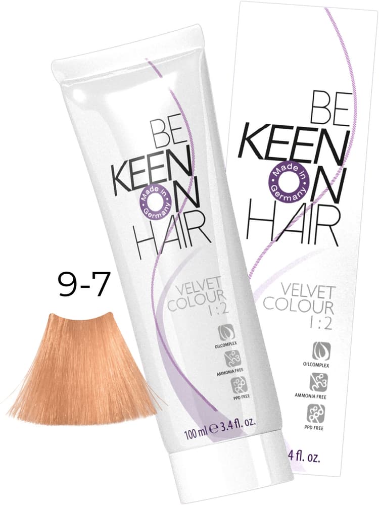 KEEN VELVET COLOUR 9.7 Светло-коричневый блондин/ Hellblond Braun, 100 мл, без аммиака