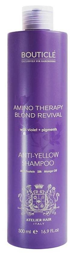 Bouticle ATELIER HAIR Шампунь с анти-желтым эффектом для осветленных и седых волос 500 мл