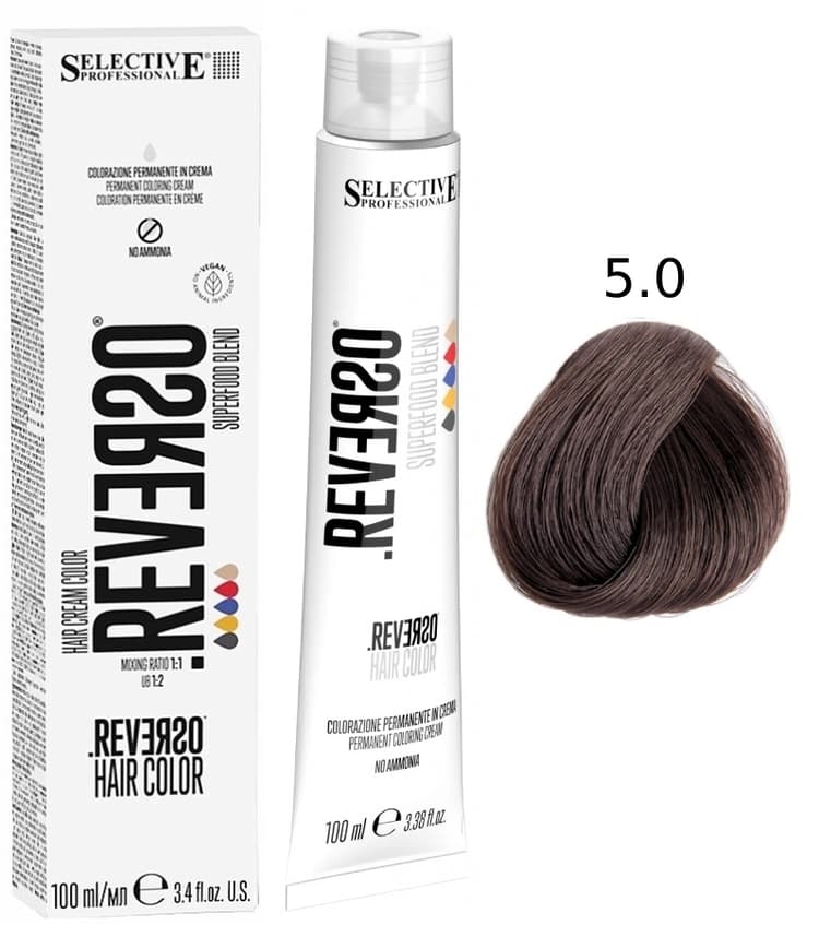 SELECTIVE Reverso Hair Color 5.0 Светло-каштановый