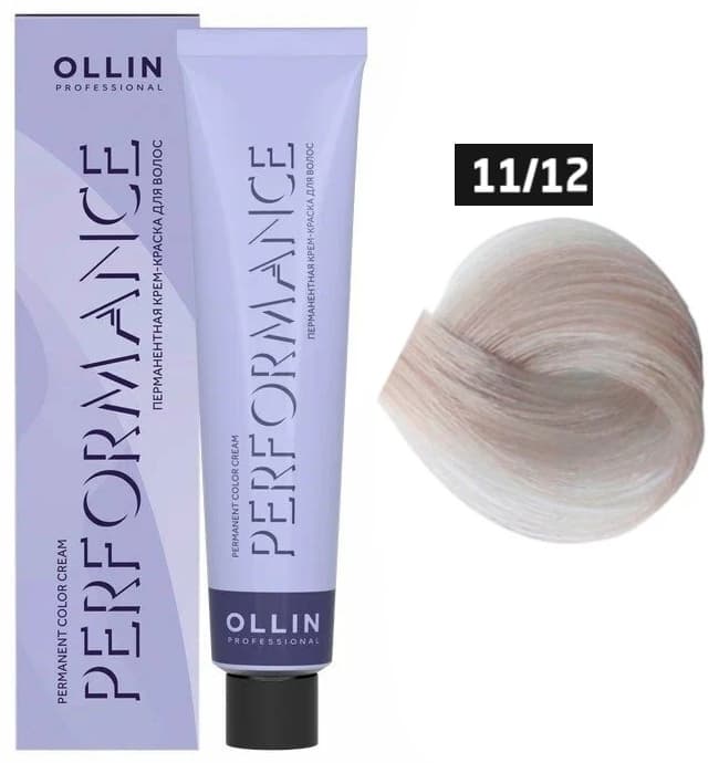 OLLIN PERFORMANCE  11/12 специальный блондин пепельно-фиолетовый 60мл Перманентная крем-краска 