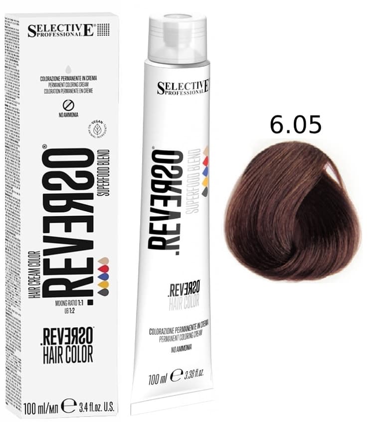 SELECTIVE Reverso Hair Color 6.05 Темный блондин "Маракуйя"