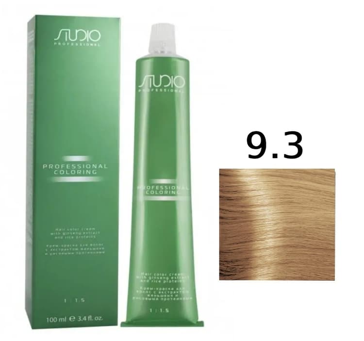KAPOUS Studio S 9.3 очень светлый золотой блонд 100 мл
