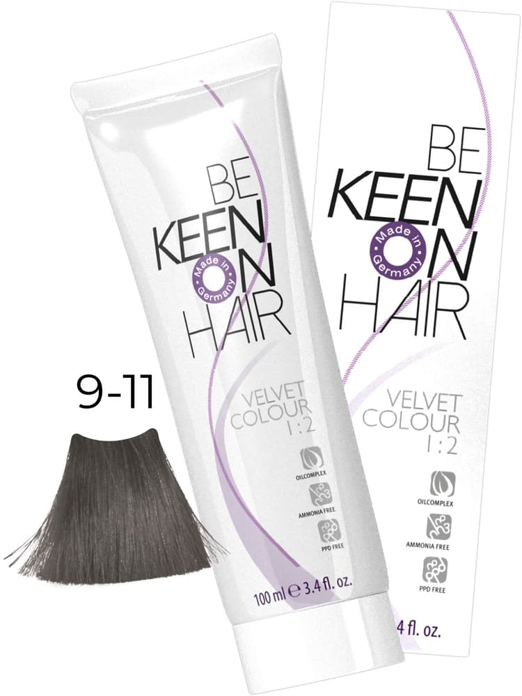 KEEN VELVET COLOUR 9.11 Светлый интенсивный пепельный блондин/ Hellblond, 100 мл, без аммиака